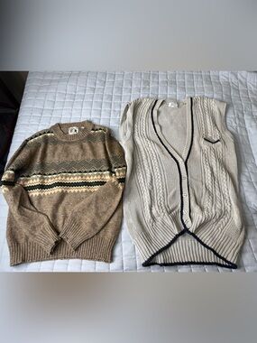 Vintage Sweater and Sweater Vest Bundle